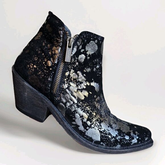 Liberty Black Size 8 Black Suede Point Toe Heeled Booties 712936 38101201 05 - Picture 1 of 8